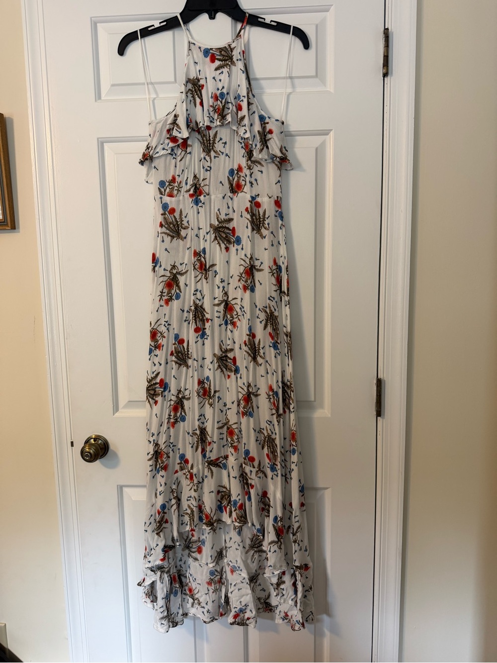 re:named White Floral High-Low Maxi Dress